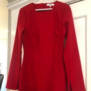 Long sleeve sheath dress with flared sleeves